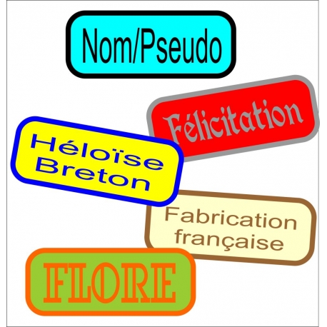 Badge rectangulaire arrondi polycoton 10 cm sur 3.5 cm--nathali-embroidery-fabrication-française-broderie-sublimation 