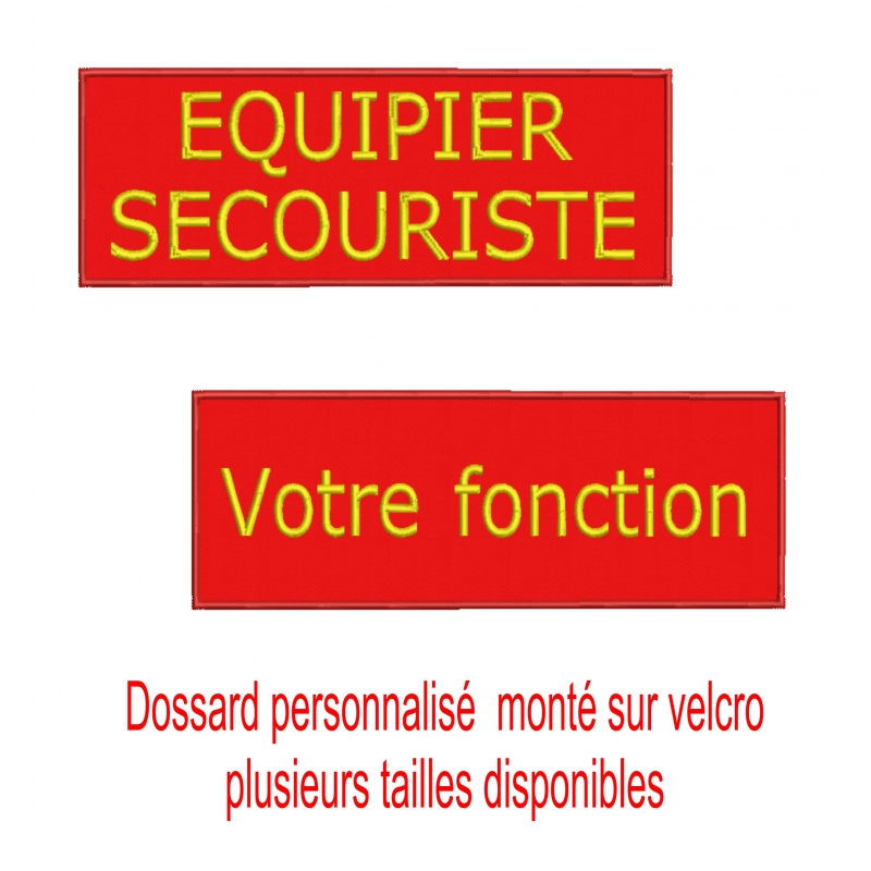 DOSSARD / FLAP Personnalisé brodé sur velcro ECUSSON DE FRANCE